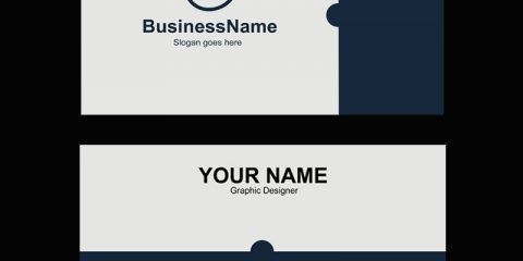 Dark Gray Company Business Card Template Design Free PSD Download