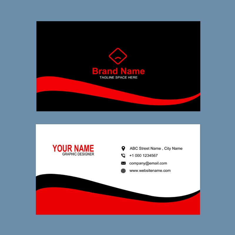 Digital Agency Red & Black Business Card Template Design