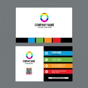 Digital Creative Design Company Colorful Business Card Template Design Free PSD Download