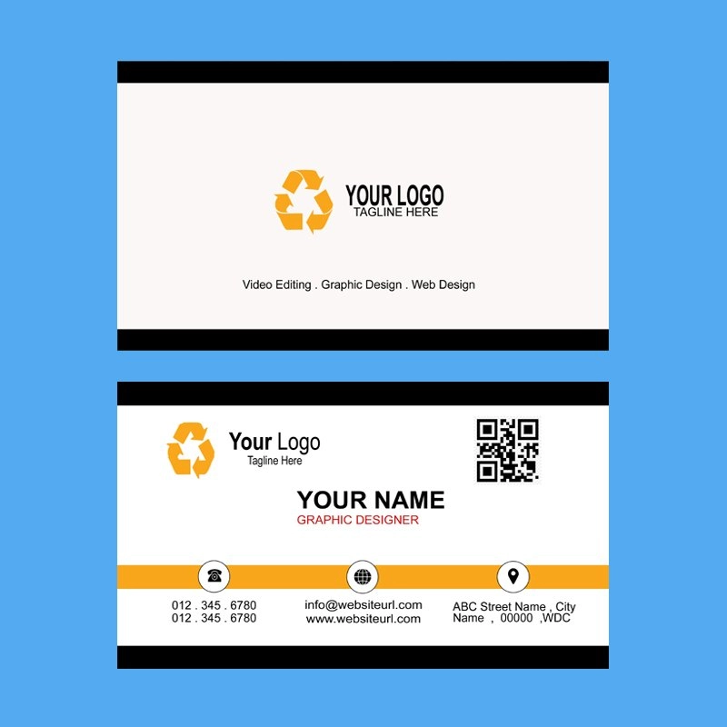 Gold & Black Business Card Template Free Design PSD