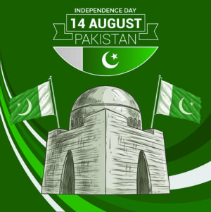 14th August Pakistan Happy Independence day banner free download