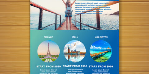 Brochure for travelling free download in the vector format