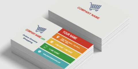 Mart and Grocery business card free download in the PSD format