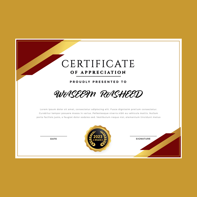 certificate template vector free download