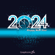 Happy New Year greeting free download in the vector format