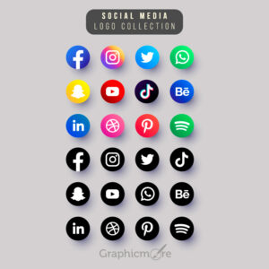 Vector Social Media Icons free download in the Ai format