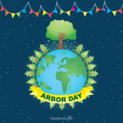 25th April Arbor Day Templates and Banners free download in the vector format