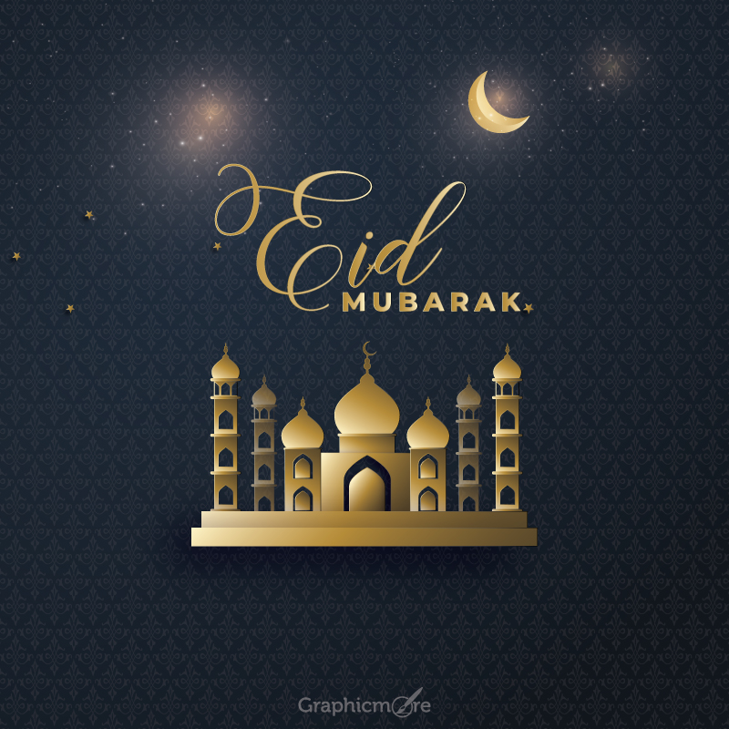 Beautiful Eid Mubarak Greetings Cards Banner Templates download in vector format