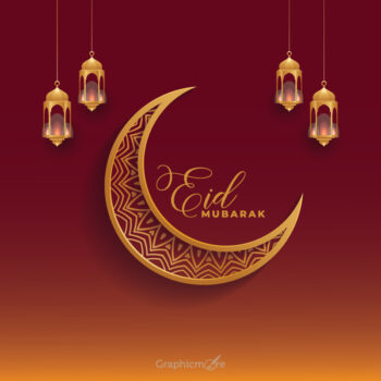 Eid Mubarak 2019 Greeting Vector Banner Design