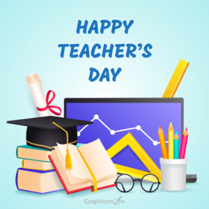 International Happy Teacher's Day free templates design download in the vector format