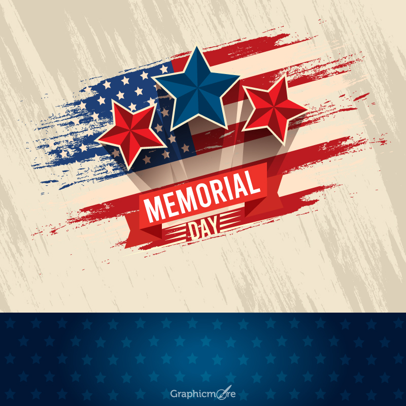 Memorial Day template free download in the vector formats
