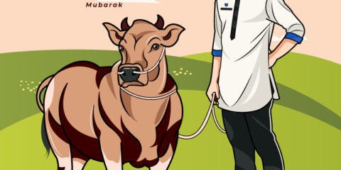 Amazing Eid ul Adha Mubarak Greeting banner free download in the vector formats