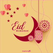 Floral Eid ul Adha Mubarak Greeting banner free download in the vector formats