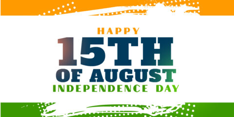 15th August Happy independence day free download in vector format