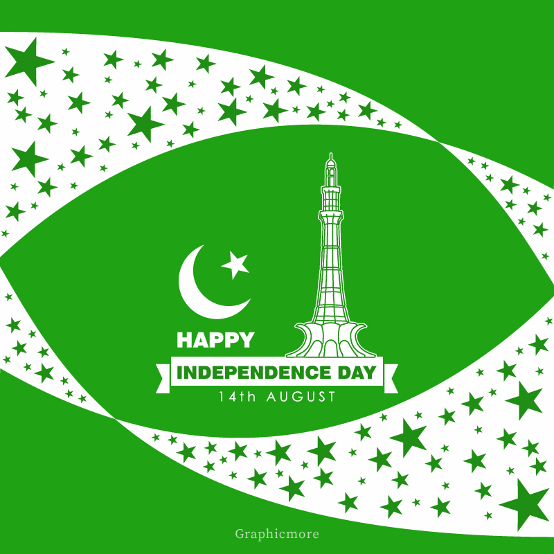 Happy independence day in Pakistan free in the vector download