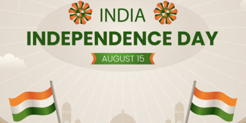 Happy independence of India day banner free download in vector format