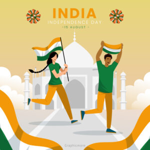 India Happy independence day banner free download in vector format