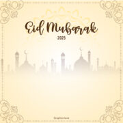 Amazing Best Eid Mubarak Template Design free download in the vector format